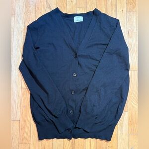 Wilfred Midnight Black Button-Up Cardigan #703